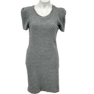 Deby‎ Debo Women's Textured Bubble Dress 8 Puff Sleeve Lined Art to Wear Stretch